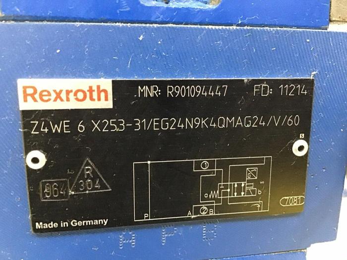 Used REXROTH Servo Valve Z4WE6X25331/EG24N9K4QMAG24/V/60 USED