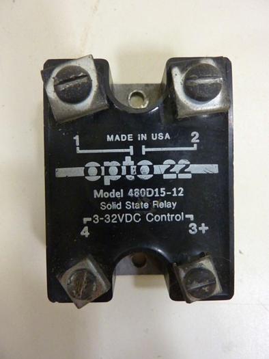 Used OPTO 22 Solid State Relay 480D15-12 #64787