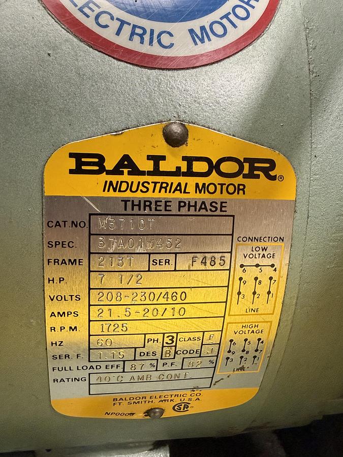 Used AEC WHITLOCK Vacuum Pump 52044 USED #152534