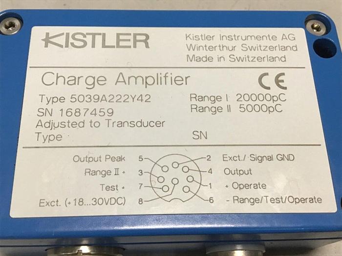Used KISTLER INSTRUMENT Charge Amplifier 5039A222Y42 Used