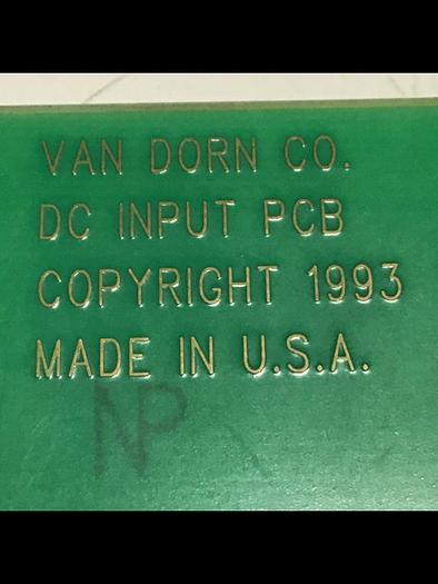 Used VAN DORN DC Input Board 330037 PC330-037 Used