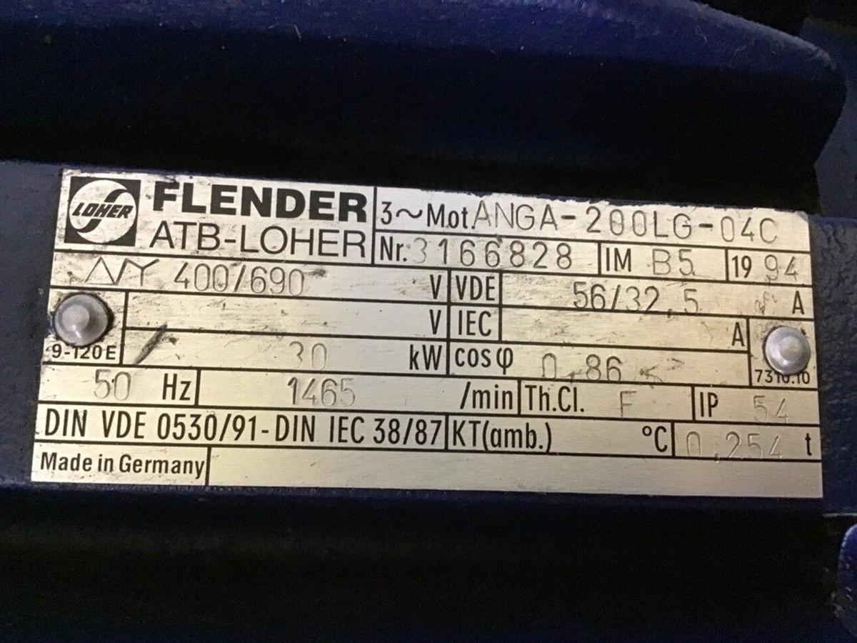 Used FLENDER 40 HP Motor ANGA-200LG-04C #128611