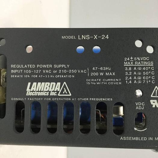 Used LAMBDA ELECTRONICS INC. Regulated Power Supply LNS-X-24 #92562