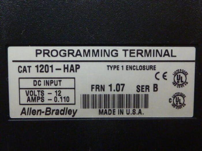 Used ALLEN BRADLEY Programming Terminal 1201-HAP SER B #31556