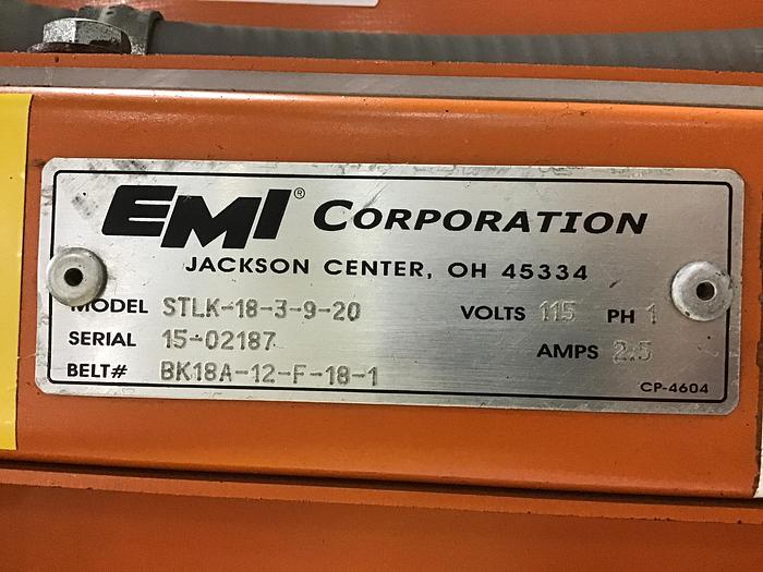 Used EMI STLK-18-3-9-20 Belt  Conveyor Used #143969