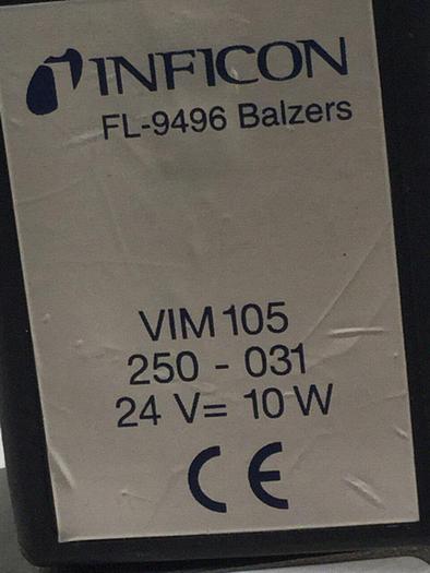 Used INFICON Gauge / Valve FL-9496 BALZERS #104207