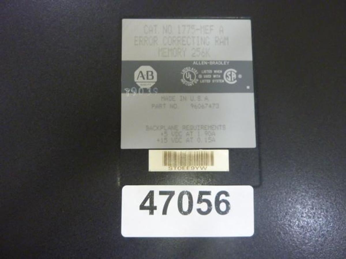 Used ALLEN BRADLEY Error Correcting Ram Memory 1775-MEF SER A #47056