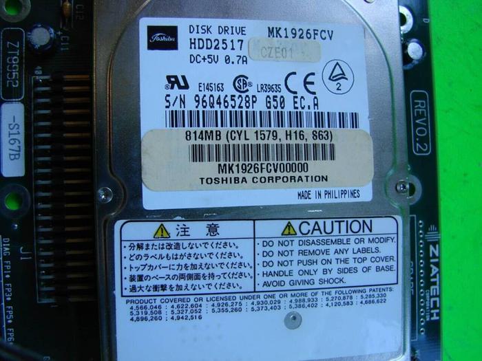 Used ZIATECH Disk Drive ZT8952-S167B Used