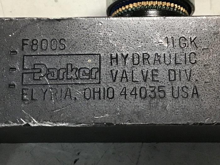 Used PARKER Flow Control Valve F800S #129003