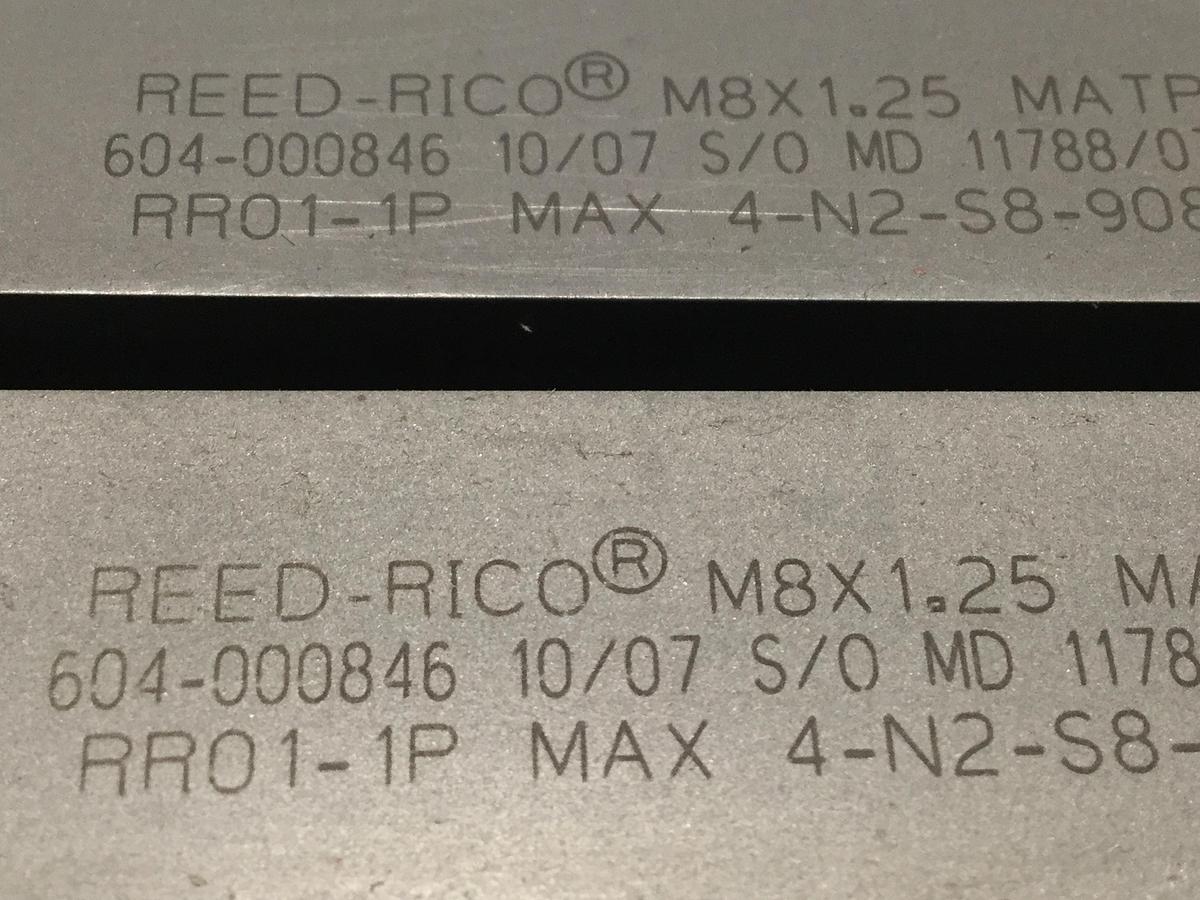 REED RICO Threading Dies 4-N2-S8-908 USED