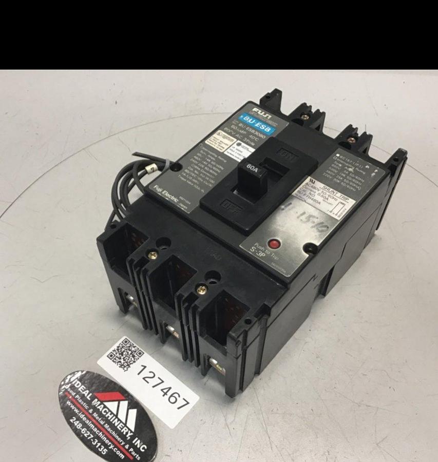 Used FUJI ELECTRIC 60 Amp Circuit Breaker BU-ESB3060 USED