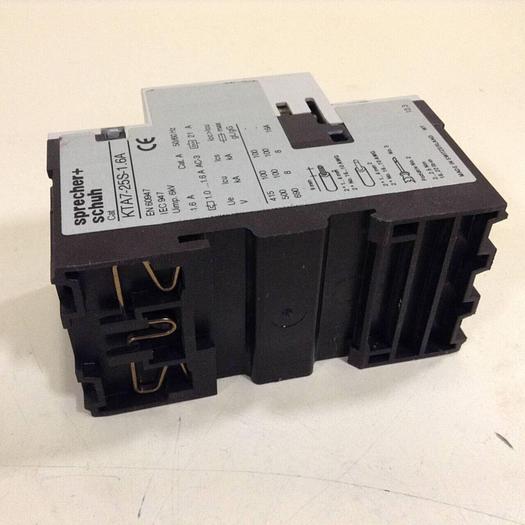 Used SPRECHER & SCHUH Contactor KTA7-25S-1.6A #84571