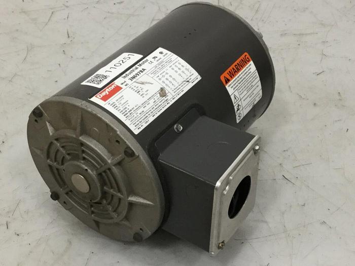 Used DAYTON 1 HP Industrial Motor 3N697BA Used