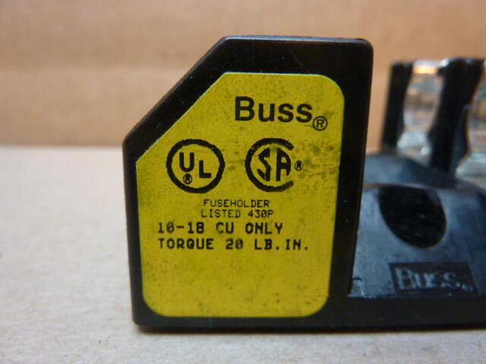 Used BUSS AUTOMATION 30 Amp Fuse Block R25030-2PR #31083