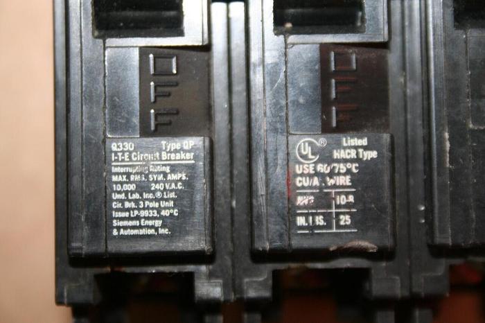Used I-T-E 30 Amp Circuit Breaker QP330 #18842