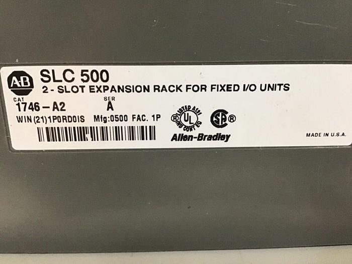 Used ALLEN BRADLEY Processor Unit & Slot Rack 1747-L40C SER C / 1746-A2 SER A #112651