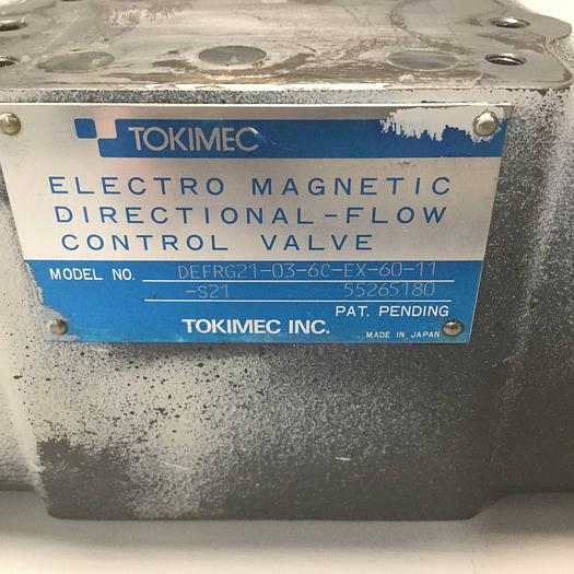 Used TOKIMEC Directional Control Valve DEFRG21-03-6C-EX-60-11-S21 Used