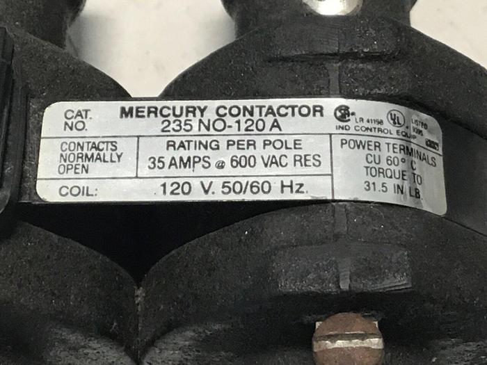 Used MDI Contactor Relay 235NO-120A #127396