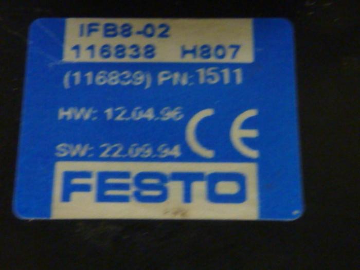 Used FESTO Control Block / Valve Terminal IFB8-02 #52745