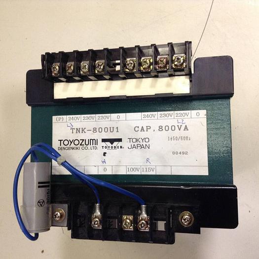 Used TOYOZUMI DENGEN KIKI 0.8 kVA Transformer TNK-800U1 #87136