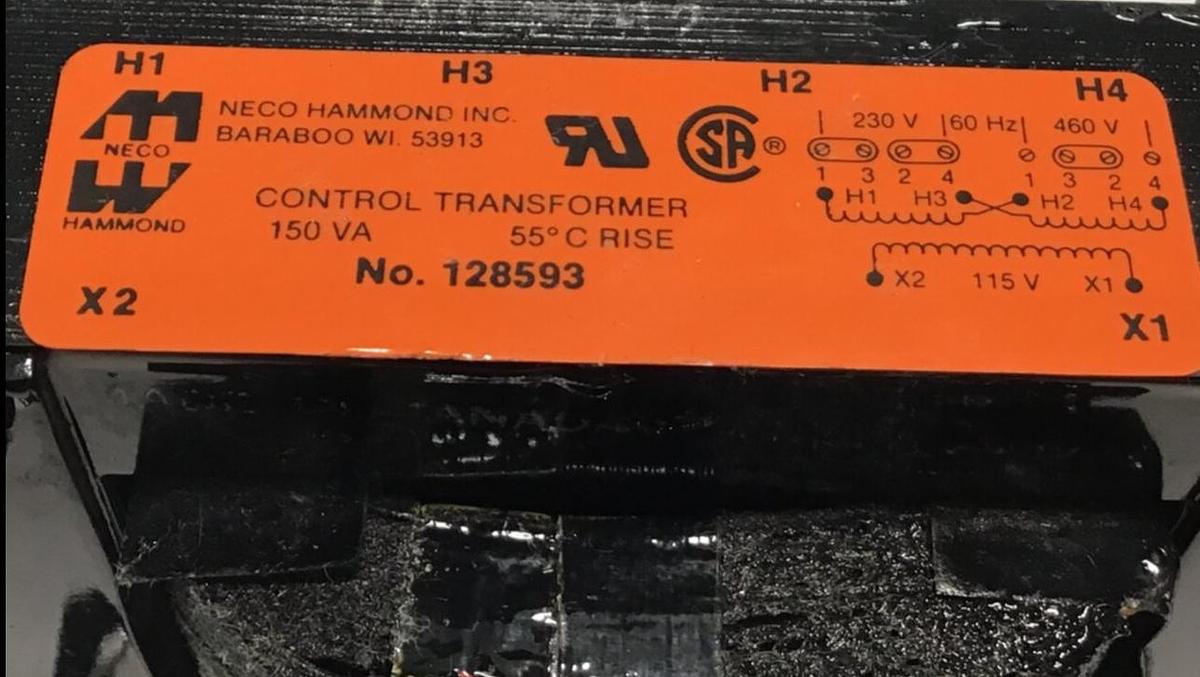 Used NECO HAMMOND 0.15 kVA Transformer 128593 Used