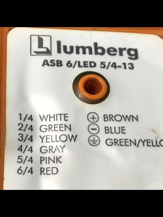 Used LUMBERG Distribution Box ASB 6/LED 5/4-13 USED