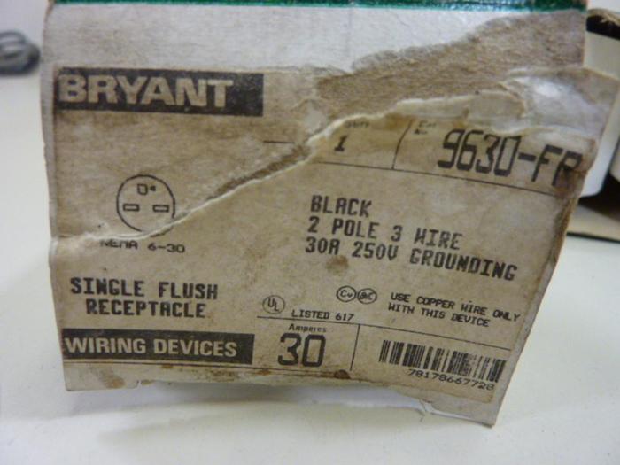 BRYANT Single Flush Receptacle 9630-FR #56503