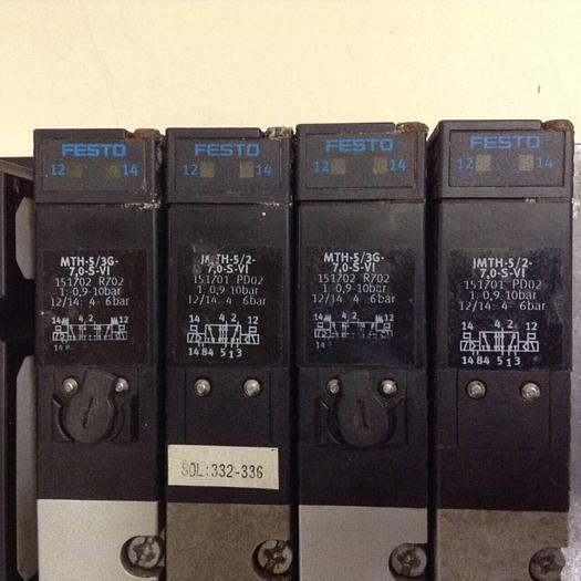 Used FESTO Control Block w/ Valves VIFB-03-B 03E-R-F13+IV #70605