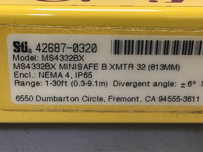 Used STI Light Curtain Transmitter MS4332BX #127530