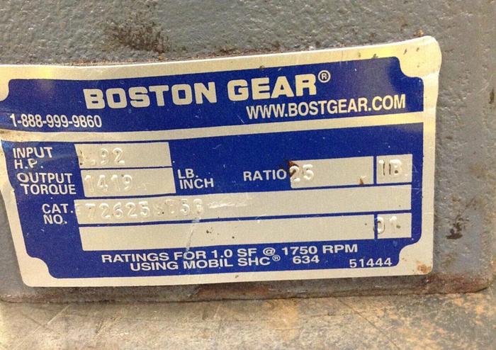 Used BOSTON GEAR Gear Reducer F72625SB5G #69124