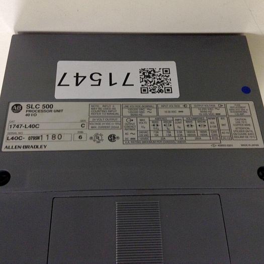 Used ALLEN BRADLEY Processor Unit & Slot Rack 1747-L40C SER C / 1746-A2 SER A #71547