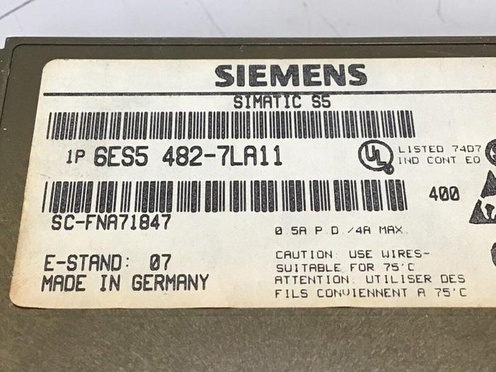 Used SIEMENS Digital I/O Module 6ES5 482-7LA11 #113134
