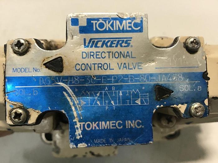 Used TOKIMEC Valve DG5VH83CEP2B80JA458 #138094