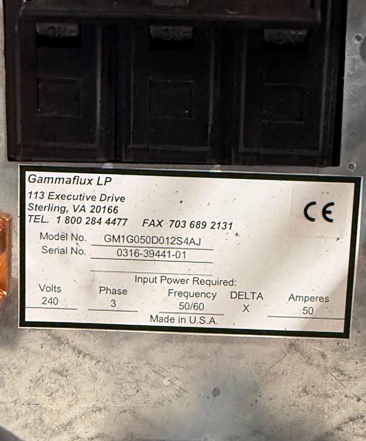 Used GAMMAFLUX LP GM1G050D012S4AJ