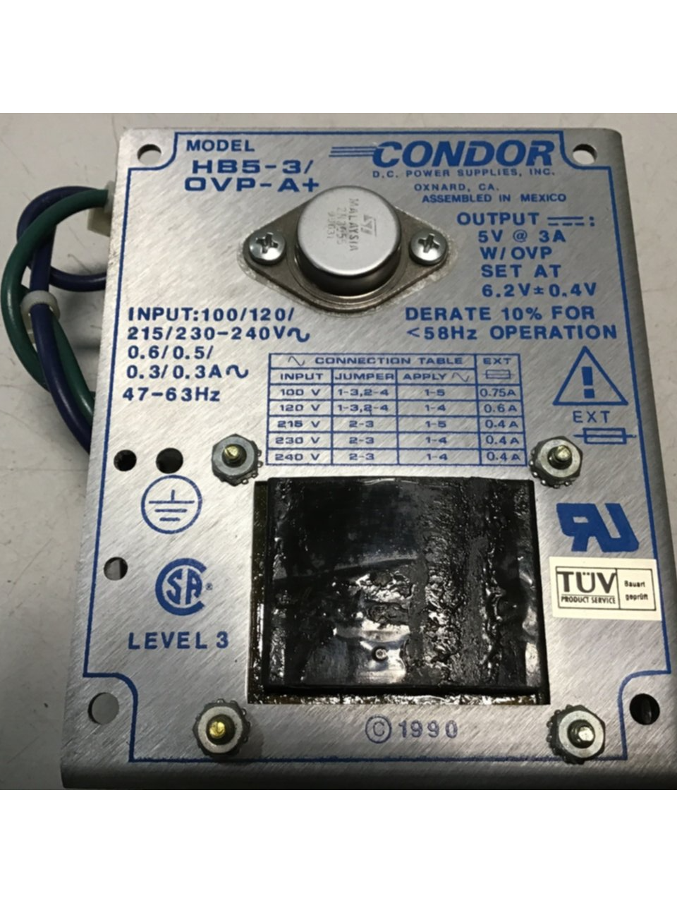 Used POWER ONE Power Supply HB5-3/OVP-A USED