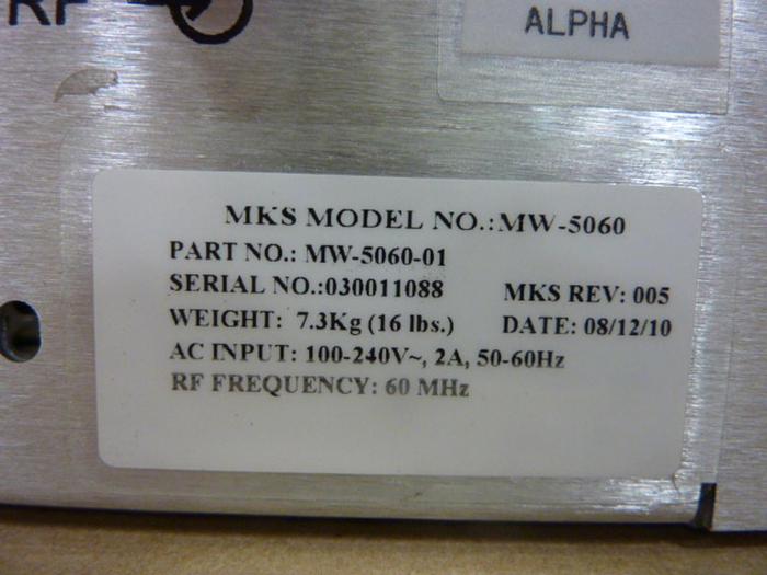 MKS INSTRUMENTS Network Controller MW-5060 Used