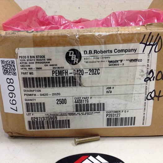 DB ROBERTS PEM Self Clinching Studs FH-0420-20ZC #80697