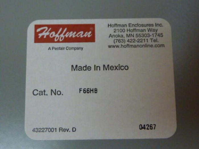 HOFFMAN Wireway Bracket Hanger F66HB #34329