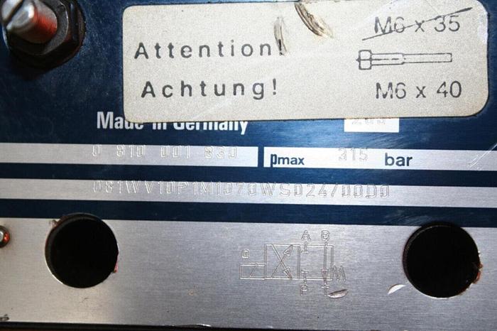 Used BOSCH Hydraulic Valve 0 810 001 830 #19126