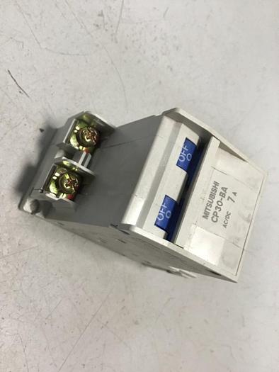 Used MITSUBISHI 7 Amp Circuit Protector CP30-BA-2P-7A #119651