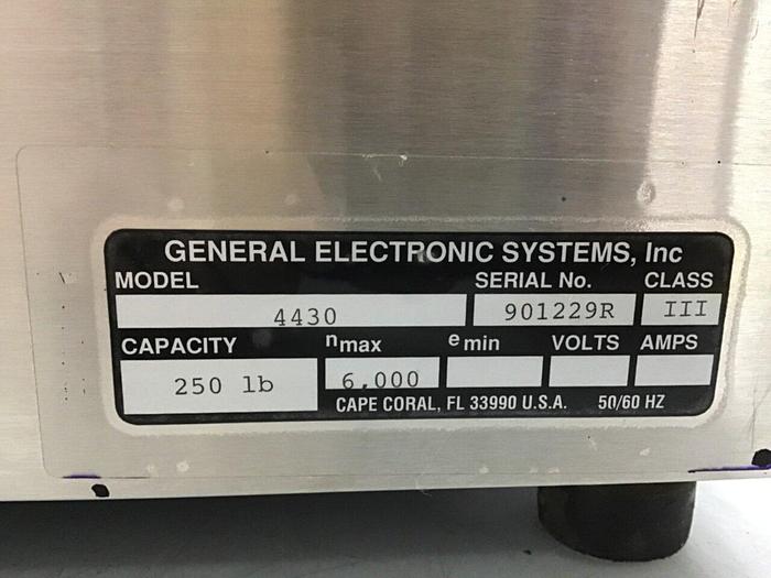Used GENERAL ELECTRONIC SYS Platform Scale 4430 #122825