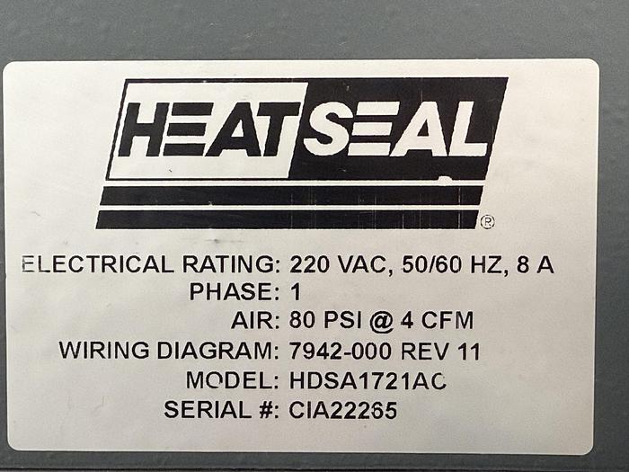 Used Heatseal HDSA1721AC