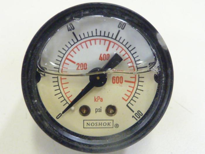 Used NOSHOK Pressure Gauge 9130569945 #45409