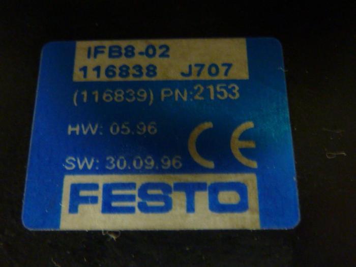 Used FESTO Control Block / Valve Terminal IFB8-02 #52750