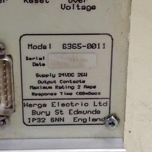 Used HERGA ELECTRIC LTD Module 6365-0011 #78674