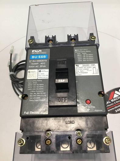 Used FUJI ELECTRIC 15 Amp Circuit Breaker BU-ESB3015 #96536