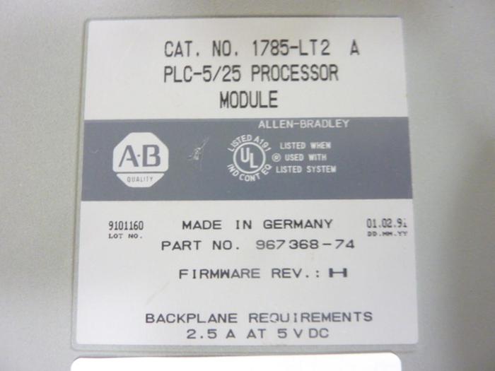 Used ALLEN BRADLEY Processor Module 1785-LT2 SER A #44410