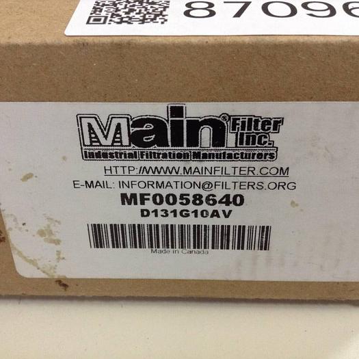 MAIN FILTER INC Filter MF0058640 #87096