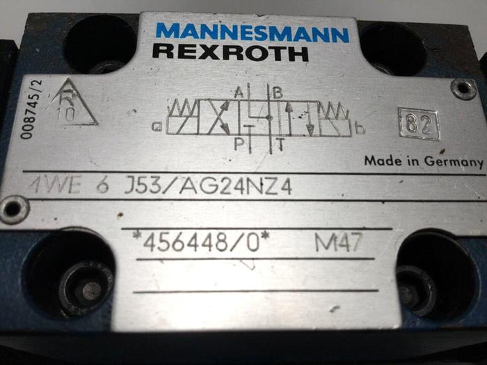 Used REXROTH Valve 4WE6J53/AG24NZ4 MANIFOLD #110493