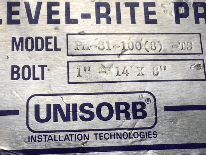 Used UNISORB Leveling Mount Pad IM-81-100(8)-TS #122902